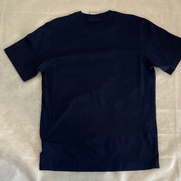 adidas Navy Blue Men’s Tee with Yellow and Red Logo - Picture 5 of 8